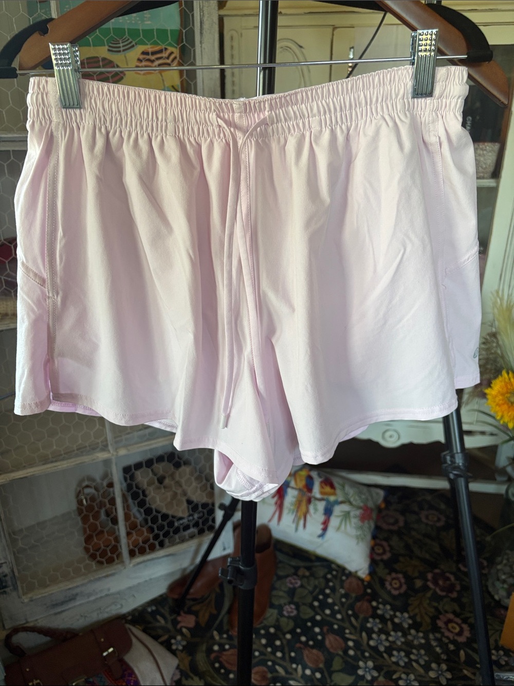 lululemon athletica Light Pink Running Shorts with Elastic Waist